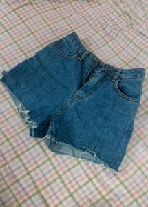 Blue Denim Shorts