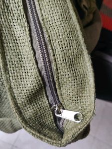 Green canvas Tote Bag