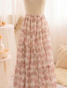 Cute Pink Gingham Heart Tiered Skirt