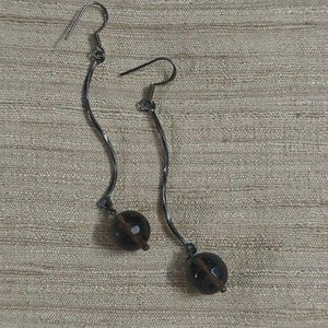 92.5 Elegant Smoky Quartz Drop Earrings