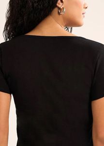 Classic Black Short Sleeve Top