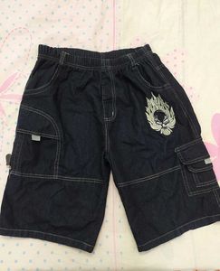 Dark Wash Cargo Denim Shorts