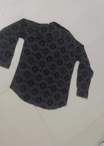 TUP Gray Patterned Button-Down