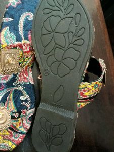 Boho Ethnic Sandals with Anklets