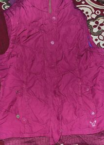 Y2K FUR HOOD American Eagle Puffer Vest
