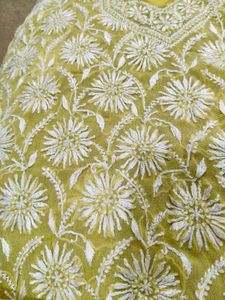 Yellow Chikankari Kurta