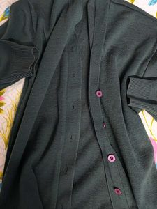 cozy dark-grey cardigan