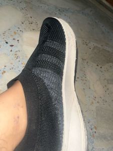 Comfortable Black Slip-On Sneakers