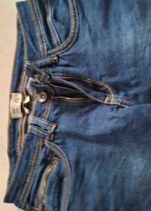 Classic Blue Denim capris