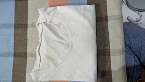 Flared Denim Jeans with white tie-dye Tshirt