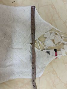Elegant White Lace Kurta Top