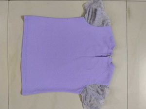 Lilac Puff Sleeve Top
