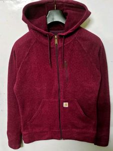 Carhartt Burgundy Zip-Up Hoodie
