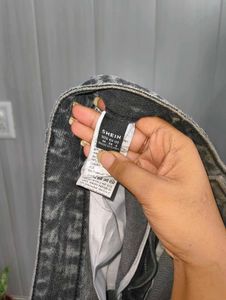 High Wait Charcoal Jeans