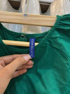 Green Cutout Midi Dress
