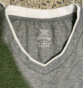 Gray V-Neck T-Shirt