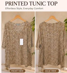 🐆 **Suzannegree Animal Print Tunic Top** 🐆