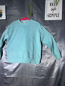 Comfortable Aqua Blue Sweatshirt