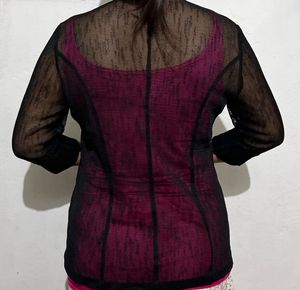 Black Sheer Kimono Jacket