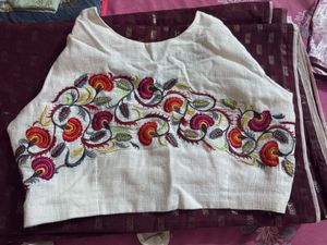 Embroidered Blouse and saree