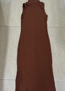 Sleeveless Turtleneck Midi Dress