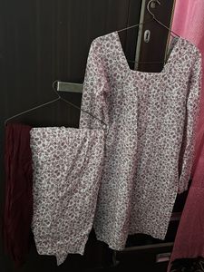 Floral Print Kurta Set with Dupatta