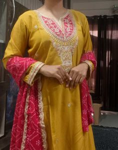 Embroidered Kurta with Dupatta