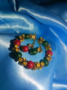 Red And Green Beads Bracelet