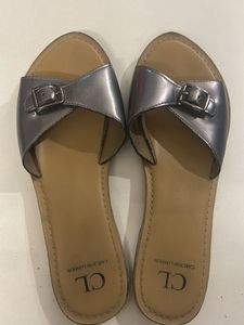 Carlton London Metallic Buckle Sandals