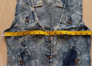 Distressed Denim Vest