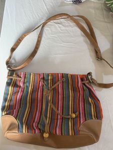 Colorful Striped Crossbody Bag