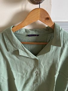 Sage Green Button-Up Top