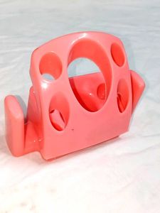 Pink Plastic Desk Organizer/Pen Holder