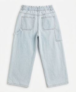 Wide Leg Light Wash Denim Jeans