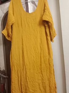 Yellow Embroidered Kurta