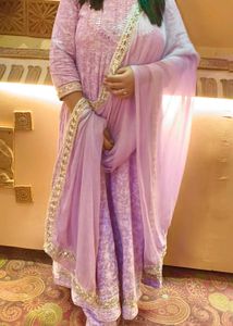 Beautiful Lavender Kurta Set with Dupatta