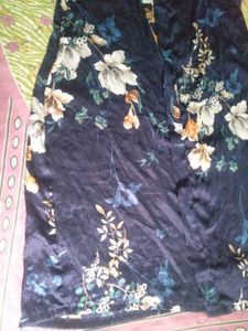 Floral Print Silk Robe