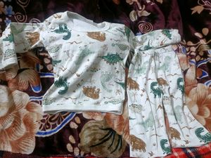 Dino Print Pajama Set