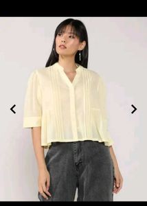 Pleated V-Neck Top