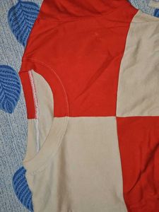 Trendy Color Block Drawstring Top