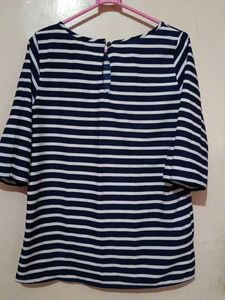 Classic Striped Navy and White Top