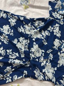 Navy blue Darzi Brand Slit Kurta