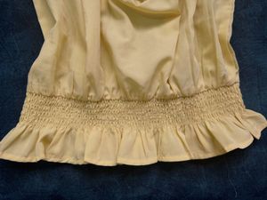 2 way off shoulder Yellow Top