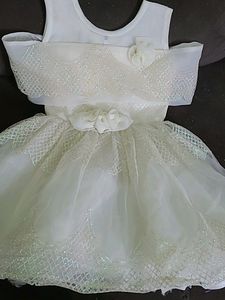 Beautiful Off White Baby Frock