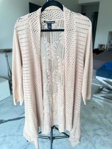 Peach Knit Cardigan