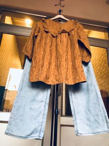 Stylish, top and jeans set🕶️👜