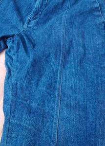 High-Waisted Wide Leg Blue Jeans