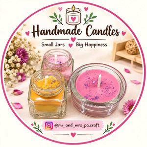 Handmade Scented Candles in Glass Jars