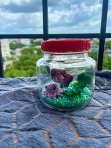 Handmade mini ecosystem globe jar