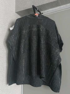Black Poncho Pullover